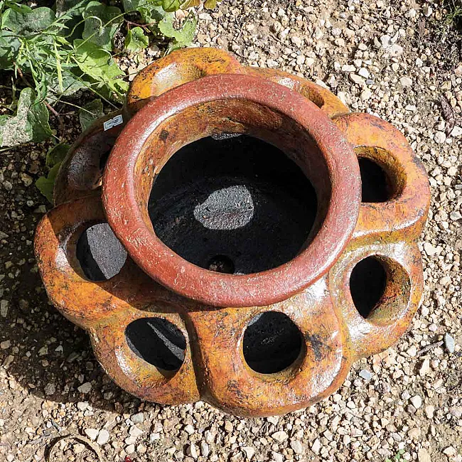 Jardinière en terre cuite déco extérieure dans votre jardin - Amadera  Taille 27 cm x 40 cm de diamètre