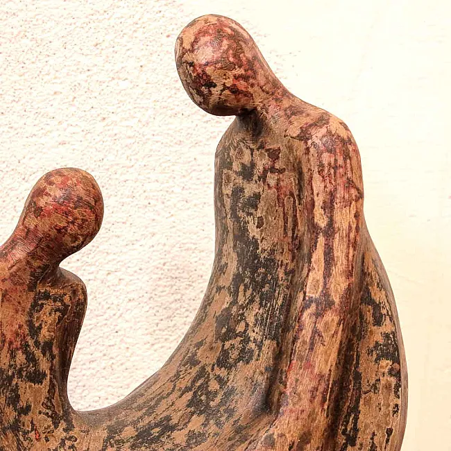 Statuette moderne décorative en terre cuite au design épuré - Amadera  Taille 20 cm x 29 cm de haut x 10 cm de large