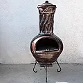 Brasero barbecue en terre cuite, cheminée mexicaine de jardin