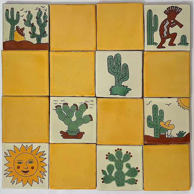 Carreaux azulejos faïence mexicaine pour crédence de cuisine ou salle de bain