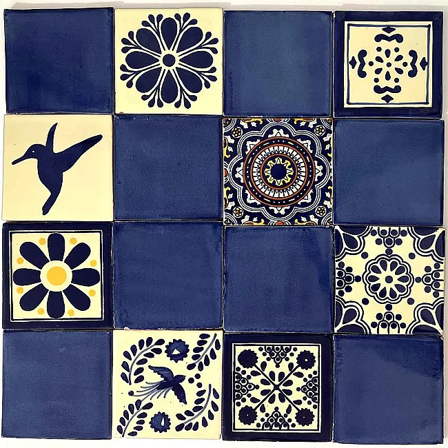 Carreaux azulejos mexicains émaillés pour crédence de cuisine et plan de travail