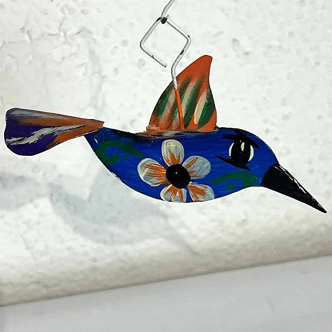 Petit colibri en métal à suspendre - Déco Noël