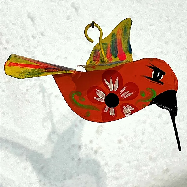 Petit colibri en métal à suspendre - Décoration de noël