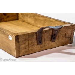 Grand plateau de service en bois robuste pour votre cuisine - Amadera  Taille 53 cm x 34 cm x 9 cm de haut