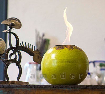 Découvrez la lampe d'ambiance à l'éthanol déco de table - Amadera